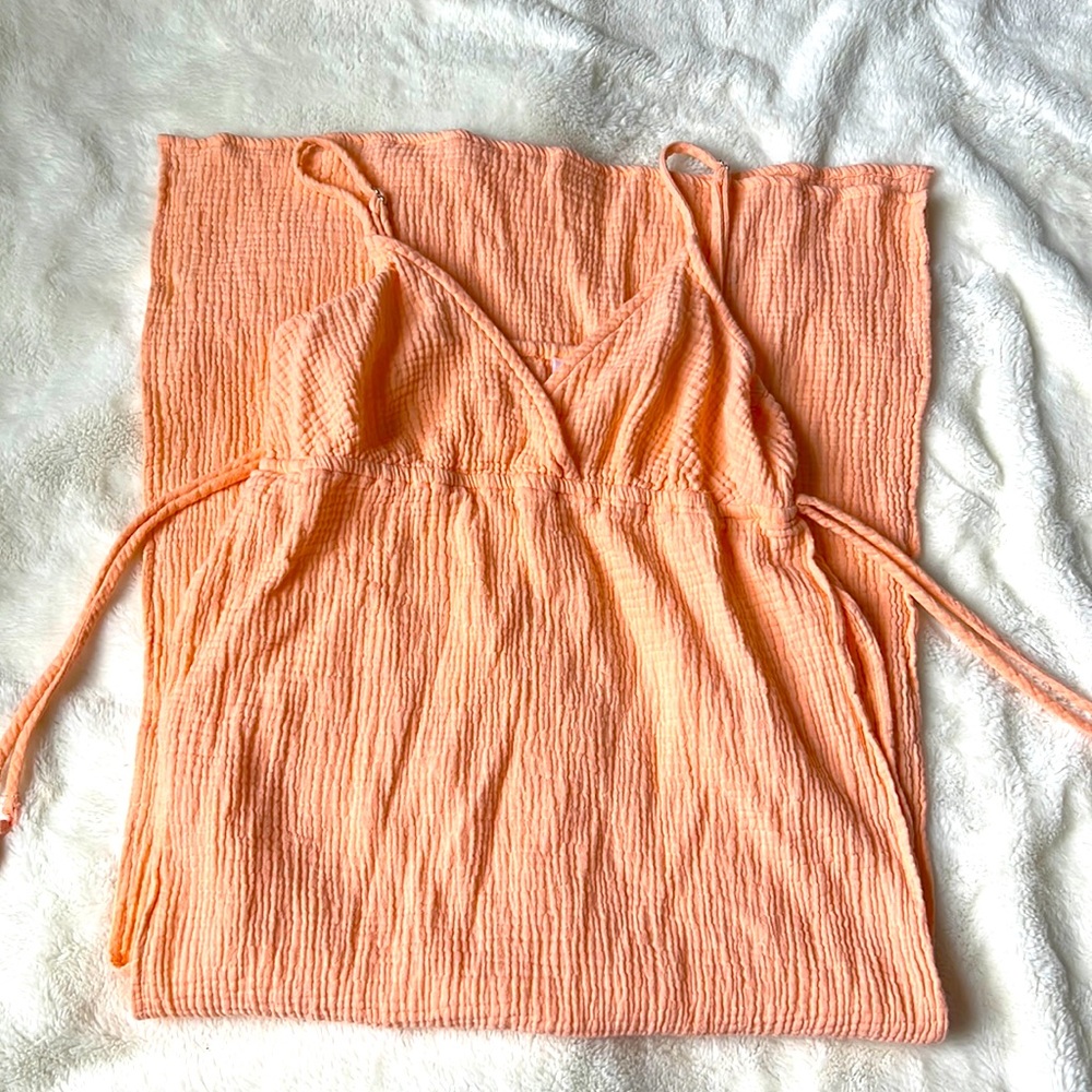 Pastel Coral Cover Up Dress